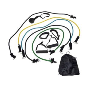 SET 5 BANDAS ELÁSTICAS CON MANIJAS TOBILLERAS TOPE BOLSO