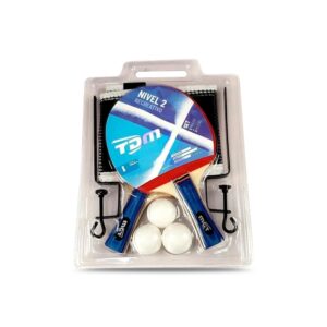 SET PING PONG 3 PELOTAS + 2 PALETAS + RED TDM